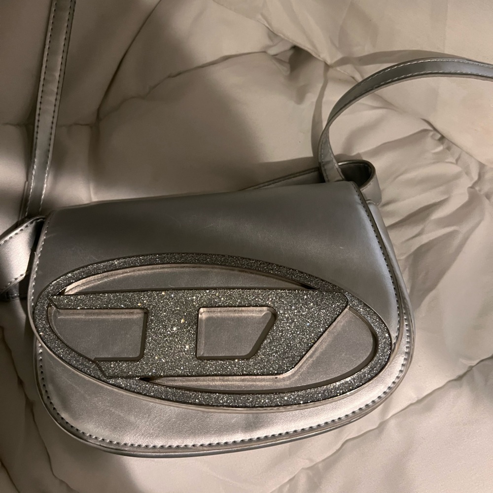 Silver Diesel shoulder bag